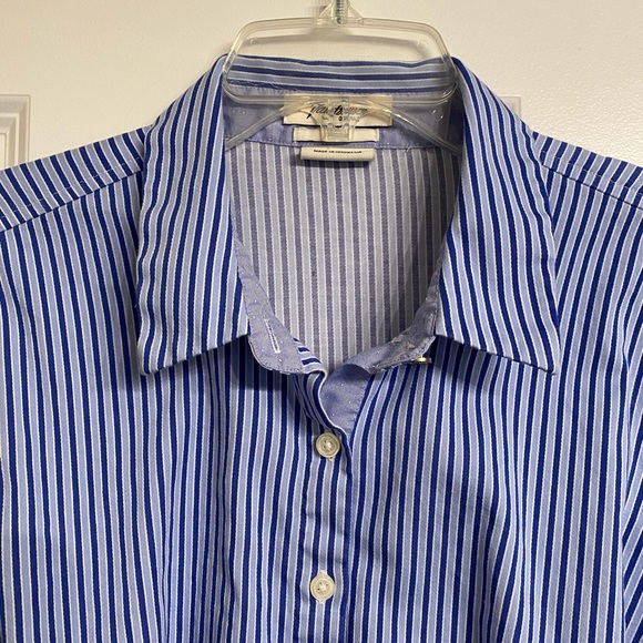 Van Heusen button blue striped shirt - Picture 6 of 6